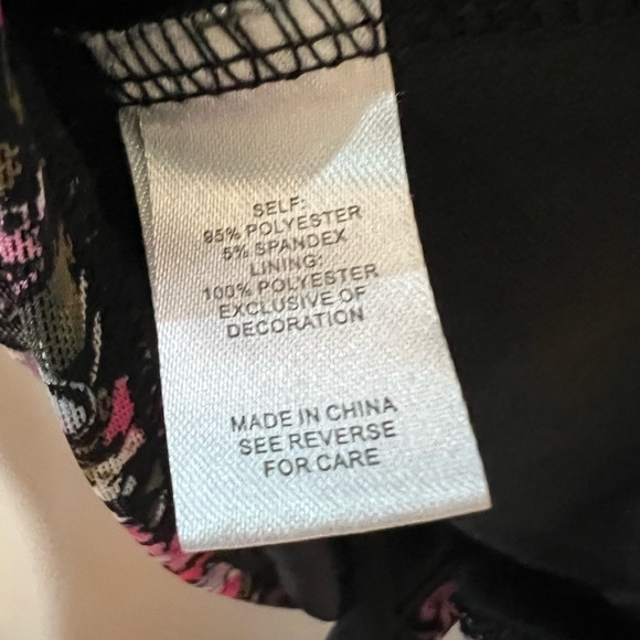 Willow Floral Mesh Top Plus-Size Ruffle Lace Smocked Ruched Sleeveless Blouse 3X - Picture 4 of 4